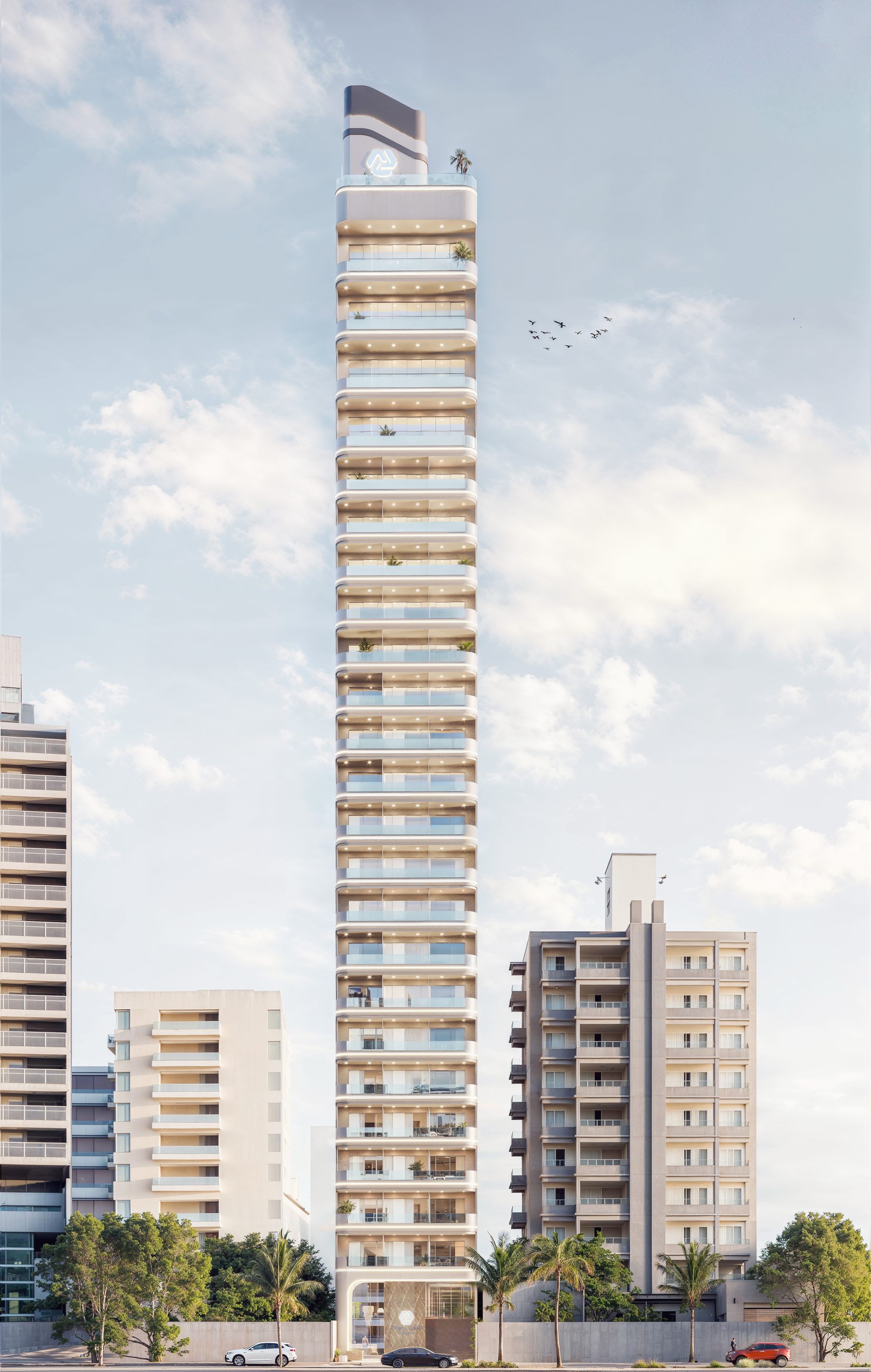 Park Lofts Tower full building render