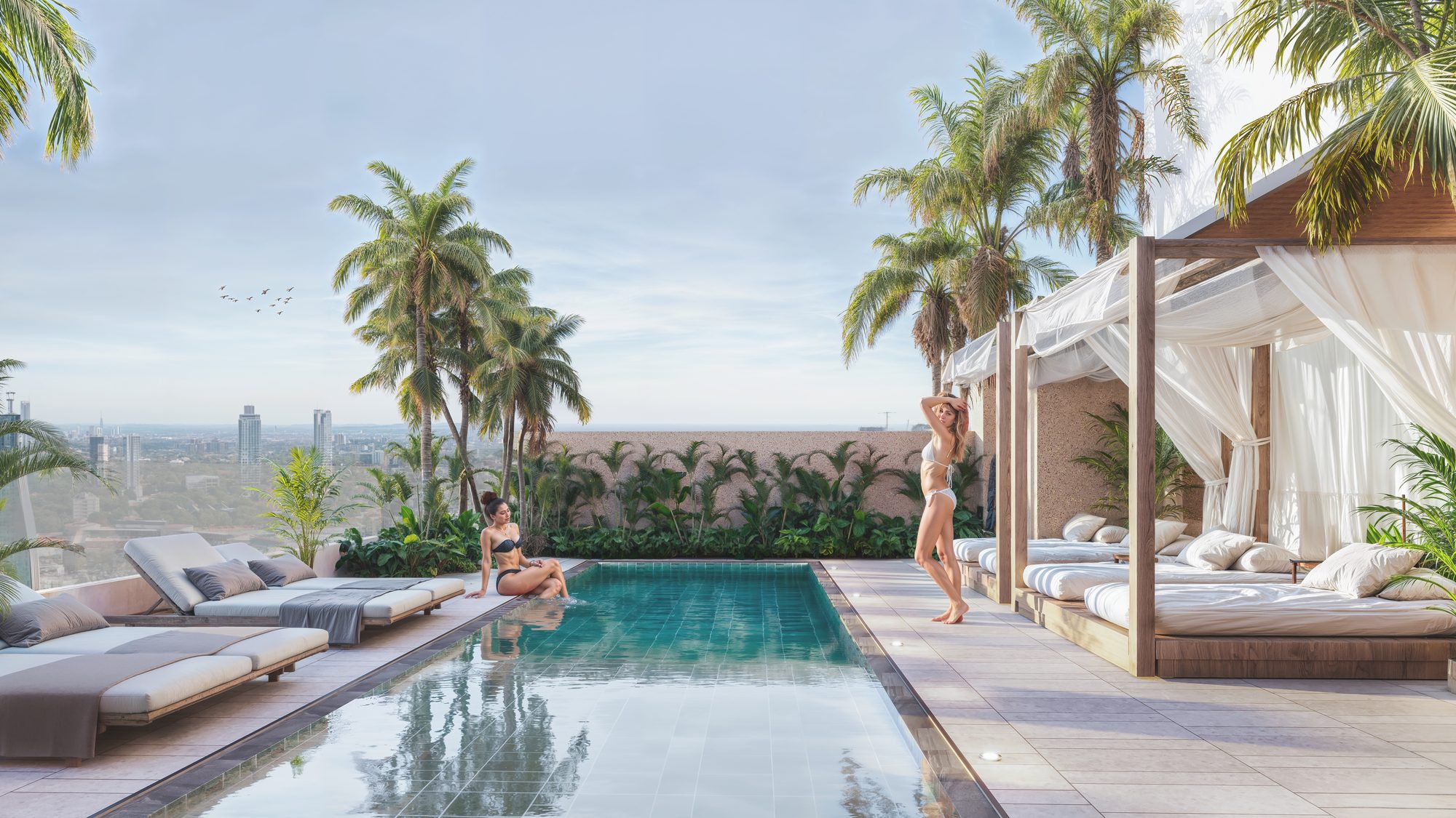 Park Lofts Tower rooftop infinity pool